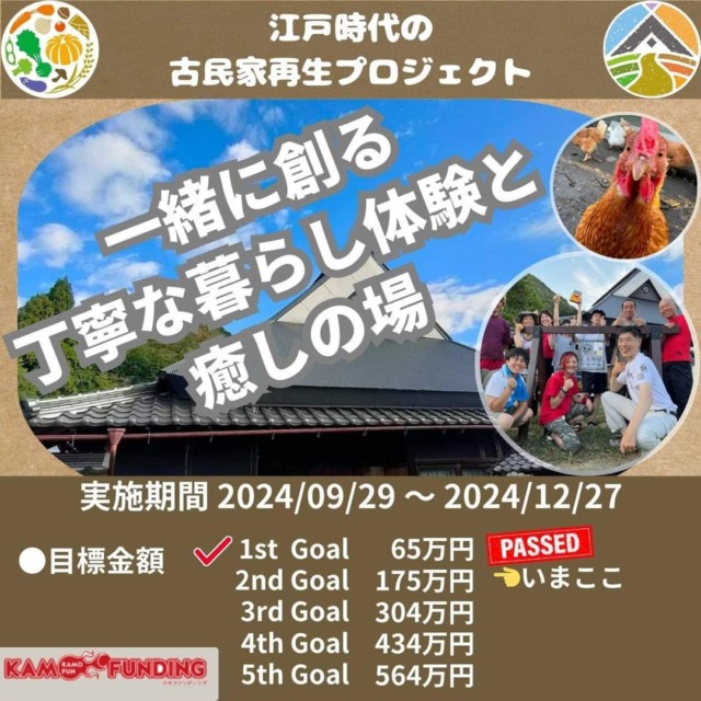 江戸時代の古民家再生プロジェクト　〜一緒に創る、丁寧な暮らし体験と癒しの場〜