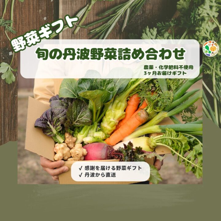旬の丹波野菜詰め合わせ(3ヶ月お届けギフト)